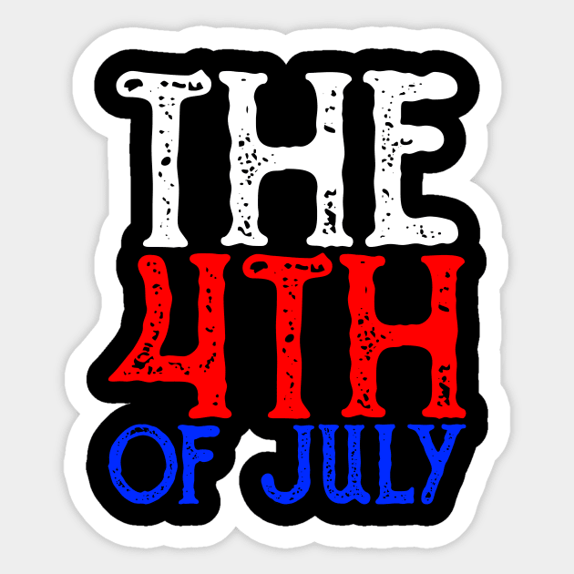 The 4th Of July, Vintage/Retro Design Sticker by VintageArtwork